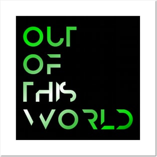 Out of this World- Neon Green Posters and Art